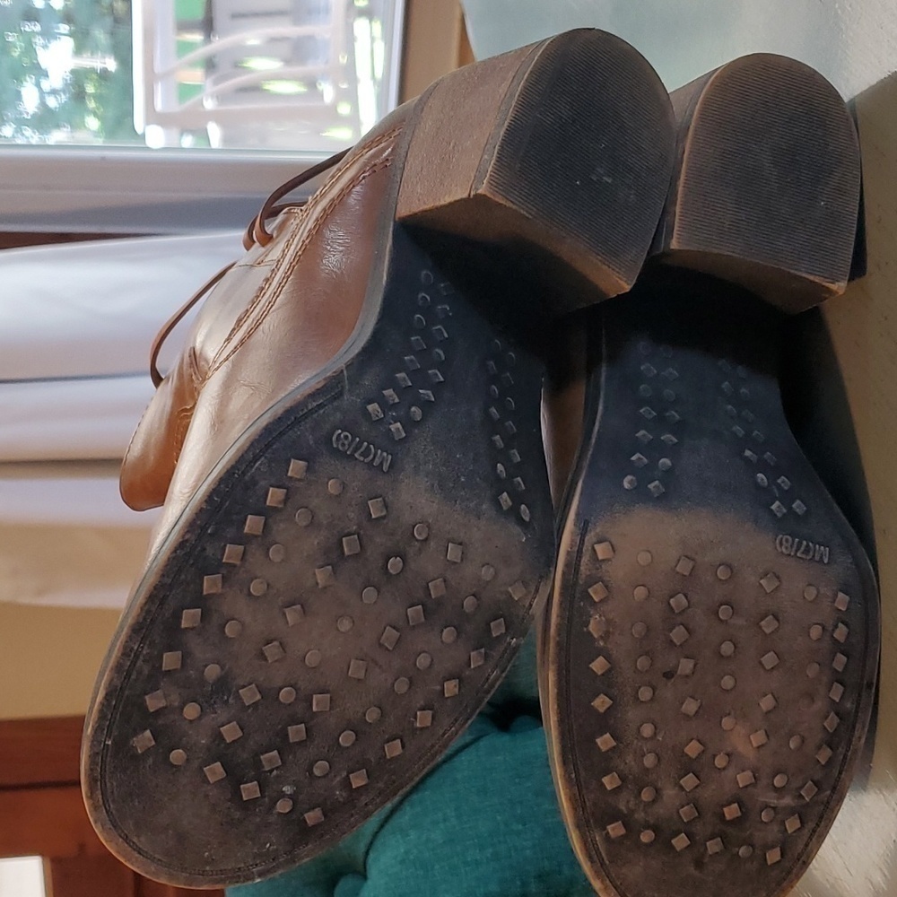 ETC!- Womens 2 toned Strappy Ankle boots Block Heel lace up back New! Sz.7 - Picture 10 of 10